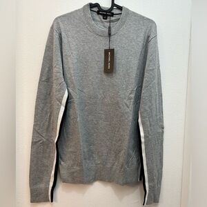 NWT Men’s Michael Kors sweater, crew neck. Heather Grey base, size XS Cotton